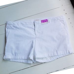 NEW Merona White Eyelet Shorts sz 18